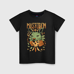 Футболка хлопковая детская Mastodon - Skull, цвет: черный