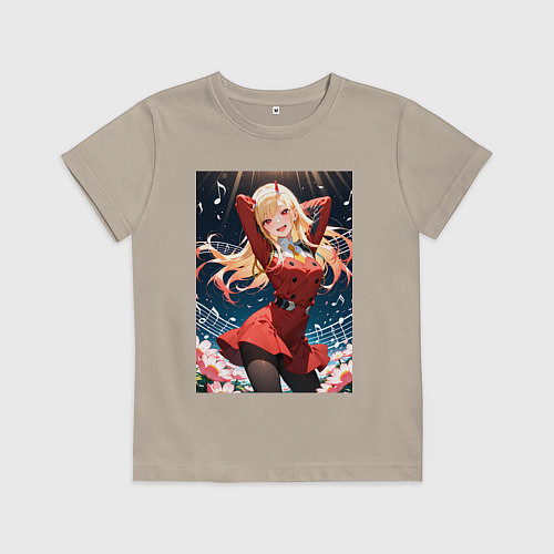 Детская футболка Марин Китагава косплей 002 Darling in the Franxx / Миндальный – фото 1