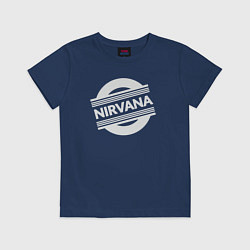 Футболка хлопковая детская Rock Nirvana, цвет: тёмно-синий