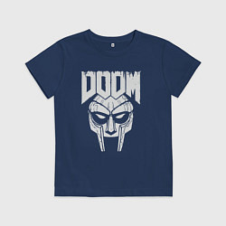 Футболка хлопковая детская Doom mask, цвет: тёмно-синий
