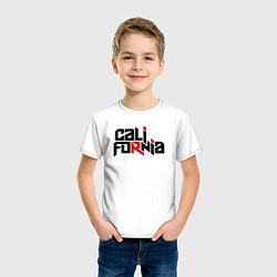 Футболка хлопковая детская USA - California, цвет: белый — фото 2