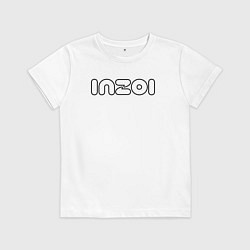 Футболка хлопковая детская Inzoi белый логотип, цвет: белый