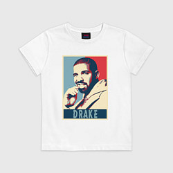 Футболка хлопковая детская Drake obey, цвет: белый
