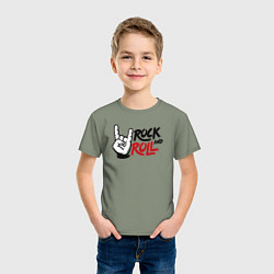 Футболка хлопковая детская Style rock and roll, цвет: авокадо — фото 2