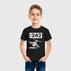 Футболка хлопковая детская Front 242 - фронта, цвет: черный — фото 2