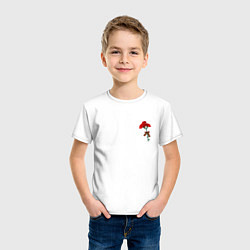 Футболка хлопковая детская Гвоздики и георгиевская лента, цвет: белый — фото 2