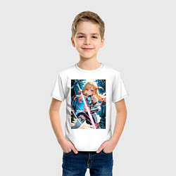 Футболка хлопковая детская Марин Китагава косплей Асуны Юки, цвет: белый — фото 2