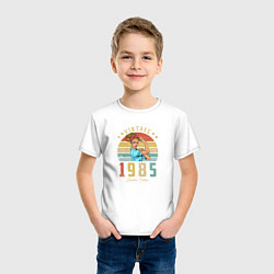 Футболка хлопковая детская Винтаж 1985, цвет: белый — фото 2