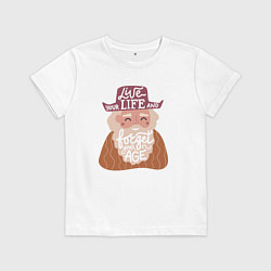 Футболка хлопковая детская Живи своей жизнью, цвет: белый