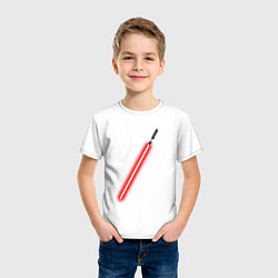 Футболка хлопковая детская Меч ситха звёздные войны, цвет: белый — фото 2