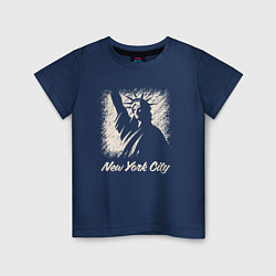 Футболка хлопковая детская USA - New York City, цвет: тёмно-синий