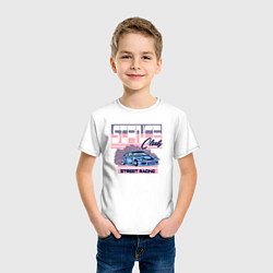 Футболка хлопковая детская Street racing, цвет: белый — фото 2