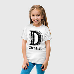 Футболка хлопковая детская D - dentist, цвет: белый — фото 2