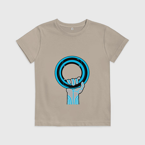 Детская футболка Tron disk / Миндальный – фото 1