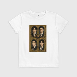 Футболка хлопковая детская Astro золотая рамка, цвет: белый