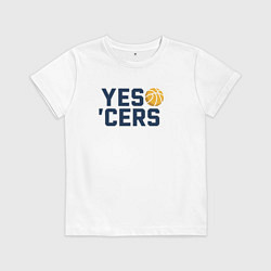 Футболка хлопковая детская Yes Pacers, цвет: белый