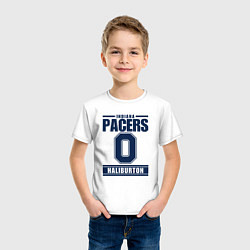 Футболка хлопковая детская Pacers - Haliburton, цвет: белый — фото 2