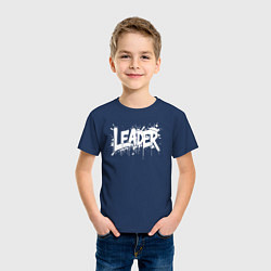 Футболка хлопковая детская Лидерский взрыв, цвет: тёмно-синий — фото 2