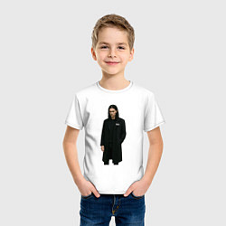 Футболка хлопковая детская Задумчивый Bones, цвет: белый — фото 2