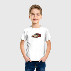 Футболка хлопковая детская Японская машина арт, цвет: белый — фото 2