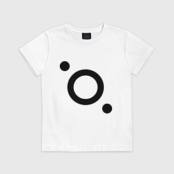Футболка хлопковая детская 30 STM: Glyph, цвет: белый