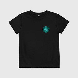 Футболка хлопковая детская Оберег от хворей - здрабережень, цвет: черный