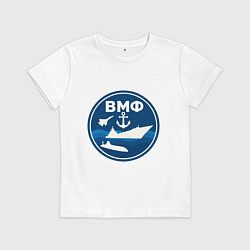 Детская футболка ВМФ - самолет, корабль, подводная лодка и якорь
