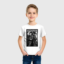 Футболка хлопковая детская XXXTentacion у зеркала, цвет: белый — фото 2
