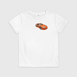 Футболка хлопковая детская Тойота Супра, цвет: белый
