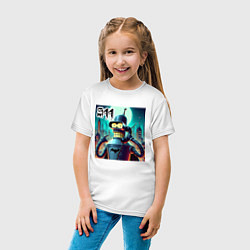 Футболка хлопковая детская Бендермен оператор службы спасения, цвет: белый — фото 2