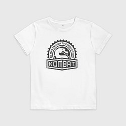 Футболка хлопковая детская Mortal kombat fight, цвет: белый