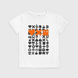 Футболка хлопковая детская Love Death and Robots двухсторонний, цвет: белый