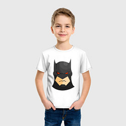 Футболка хлопковая детская Голова Бэтмена, цвет: белый — фото 2