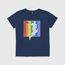 Футболка хлопковая детская Play basket, цвет: тёмно-синий