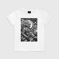 Футболка хлопковая детская Cyber dream - ai art fantasy, цвет: белый