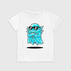 Футболка хлопковая детская Ледяной призрак, цвет: белый