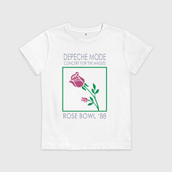 Футболка хлопковая детская Depeche Mode - Rose Bowl 88, цвет: белый