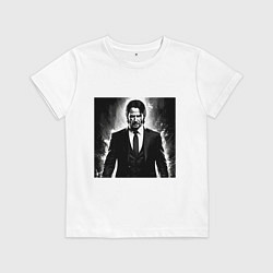 Футболка хлопковая детская Киану, цвет: белый