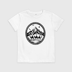 Детская футболка Караван у подножия гор