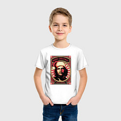 Футболка хлопковая детская Новогодний Че Гевара, цвет: белый — фото 2