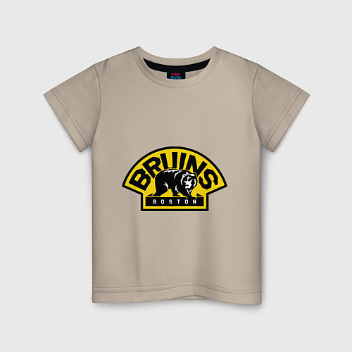 Детская футболка HC Boston Bruins Label / Миндальный – фото 1