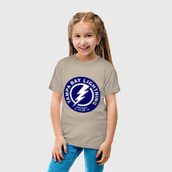 Футболка хлопковая детская HC Tampa Bay Lightning, цвет: миндальный — фото 2