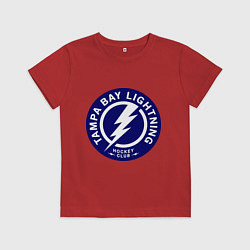 Футболка хлопковая детская HC Tampa Bay Lightning, цвет: красный