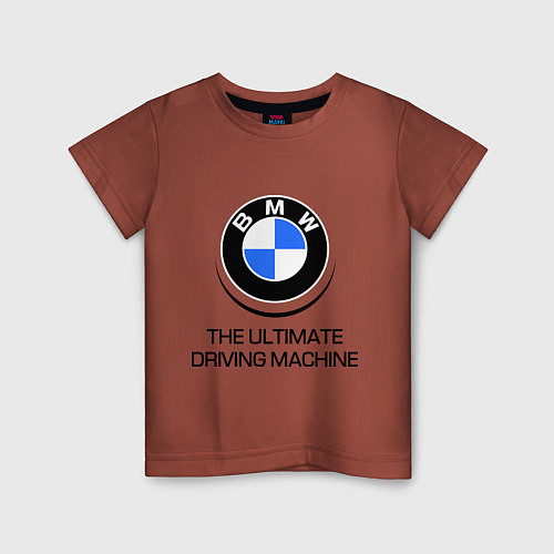 Детская футболка BMW Driving Machine / Кирпичный – фото 1