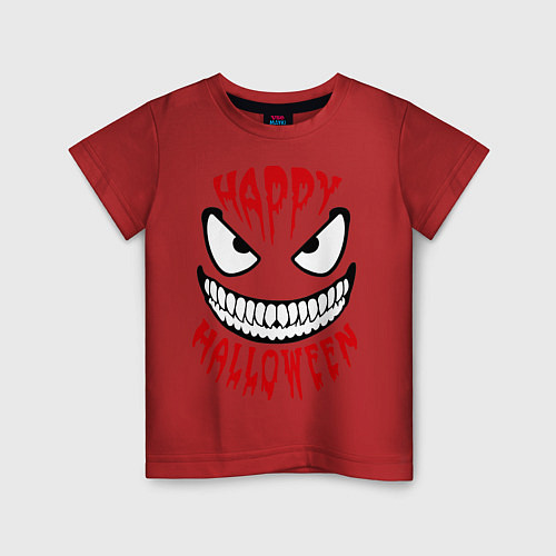 Детская футболка Happy halloween / Красный – фото 1