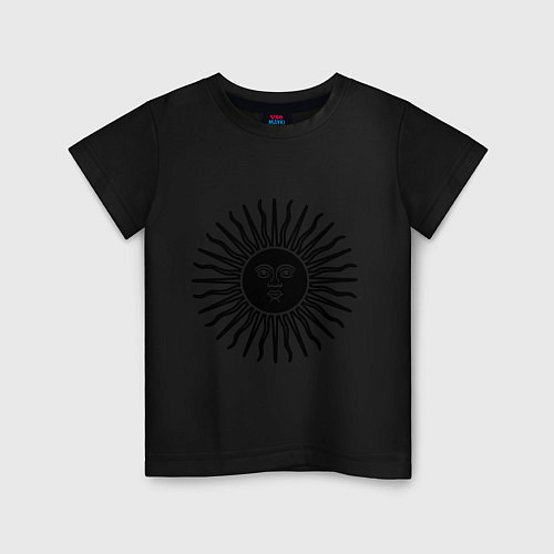 Детская футболка Солнечный диск / Черный – фото 1