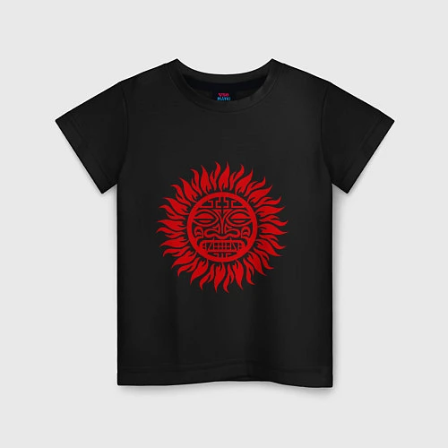 Детская футболка Солнце древний символ / Черный – фото 1