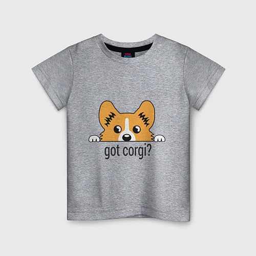 Детская футболка Got Corgi / Меланж – фото 1