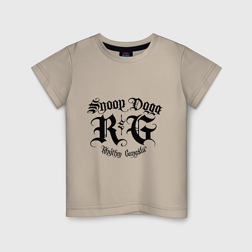 Детская футболка Snoop Dogg: Gangsta / Миндальный – фото 1