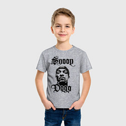 Футболка хлопковая детская Snoop Dogg Face, цвет: меланж — фото 2